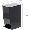 image:imageYAMAZAKI Home Sanitary Step Trash Can  Small Space Waste Bin for Bathroom Kitchen ABS Plastic One Size WhiteBlack