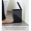 image:imageYAMAZAKI Home Sanitary Step Trash Can  Small Space Waste Bin for Bathroom Kitchen ABS Plastic One Size WhiteBlack