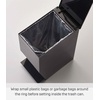 image:imageYAMAZAKI Home Sanitary Step Trash Can  Small Space Waste Bin for Bathroom Kitchen ABS Plastic One Size WhiteBlack