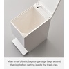image:imageYAMAZAKI Home Sanitary Step Trash Can  Small Space Waste Bin for Bathroom Kitchen ABS Plastic One Size WhiteWhite