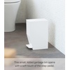 image:imageYAMAZAKI Home Sanitary Step Trash Can  Small Space Waste Bin for Bathroom Kitchen ABS Plastic One Size WhiteWhite