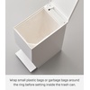 image:imageYAMAZAKI Home Sanitary Step Trash Can  Small Space Waste Bin for Bathroom Kitchen ABS Plastic One Size WhiteWhite