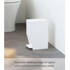 image:imageYAMAZAKI Home Sanitary Step Trash Can  Small Space Waste Bin for Bathroom Kitchen ABS Plastic One Size WhiteWhite