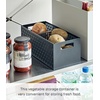 image:imageYAMAZAKI Home Stacking Baskets  Fruit Basket  Vegetable Basket ABS Plastic One Size White  Flexible vegetable and fruit storage in a stackable basket A smart fit for modern homes Keeps busy spaces neat and tidyBlack