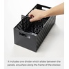 image:imageYAMAZAKI Home Stacking Baskets  Fruit Basket  Vegetable Basket ABS Plastic One Size White  Flexible vegetable and fruit storage in a stackable basket A smart fit for modern homes Keeps busy spaces neat and tidyBlack