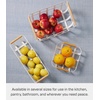 image:imageYAMAZAKI Home Storage Basket  Home Organizer Bin Holder with Wooden Handle Steel  Wood Small White