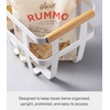 image:imageYAMAZAKI Home Storage Basket  Home Organizer Bin Holder with Wooden Handle Steel  Wood Small White