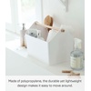 image:imageYAMAZAKI Home Storage OrganizerCleaning CaddyStorage Basket with Handle Plastic  Wood One Size White  Versatile storage organizer and cleaning caddy Toy storage Features an elegant wood accent handle Multiuse organizerWhite