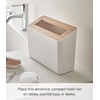 image:imageYAMAZAKI Home Table Top Trash Can  No Assembly ReqWalnut