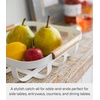 image:imageYAMAZAKI Home Tosca Fruit Basket  Kitchen Decorative Metal Holder Bowl  Steel  Wood  Decorative metal holder bowl for modern kitchen spaces Durable steel and wood construction Elegant spacesaving designWhite