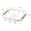 image:imageYAMAZAKI Home Tosca Fruit Basket  Kitchen Decorative Metal Holder Bowl  Steel  Wood  Decorative metal holder bowl for modern kitchen spaces Durable steel and wood construction Elegant spacesaving designWhite