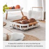image:imageYAMAZAKI Home Tosca Fruit Basket  Kitchen Decorative Metal Holder Bowl  Steel  Wood  Decorative metal holder bowl for modern kitchen spaces Durable steel and wood construction Elegant spacesaving designWhite