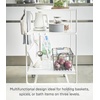 image:imageYAMAZAKI Home Tower 3Tier Trolley Rolling Metal HeavyDuty Storage Cart Organizer with CastersUtility Cart for KitchenBathroom 32  Steel   Heavyduty metal trolley organizer Perfect utility storage cart for kitchen or bathroom Smooth casters for easy mobilityWhite