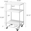 image:imageYAMAZAKI Home Tower 3Tier Trolley Rolling Metal HeavyDuty Storage Cart Organizer with CastersUtility Cart for KitchenBathroom 32  Steel   Heavyduty metal trolley organizer Perfect utility storage cart for kitchen or bathroom Smooth casters for easy mobilityWhite