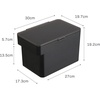 image:imageYAMAZAKI Home Tower Airtight Pet Food Storage Container  Cat And Dog Food Holder Bin With Transparent Lid And Handle  Medium  Polypropylene  8 Lbs 16 Gallons 6 QuartsWhiteBlack