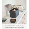 image:imageYAMAZAKI Home Tower Airtight Pet Food Storage Container  Cat And Dog Food Holder Bin With Transparent Lid And Handle  Medium  Polypropylene  8 Lbs 16 Gallons 6 QuartsWhiteBlack