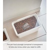 image:imageYAMAZAKI Home Tower Airtight Pet Food Storage Container  Cat And Dog Food Holder Bin With Transparent Lid And Handle  Medium  Polypropylene  8 Lbs 16 Gallons 6 QuartsWhiteWhite