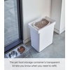 image:imageYAMAZAKI Home Tower Airtight Pet Food Storage Container  Cat And Dog Food Holder Bin With Transparent Lid And Handle  Medium  Polypropylene  8 Lbs 16 Gallons 6 QuartsWhiteWhite