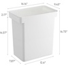 image:imageYAMAZAKI Home Tower Airtight Pet Food Storage Container  Cat And Dog Food Holder Bin With Transparent Lid And Handle  Medium  Polypropylene  8 Lbs 16 Gallons 6 QuartsWhiteWhite