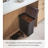 image:imageYAMAZAKI Home Tower Airtight Pet Food Storage Container  Cat And Dog Food Holder Bin With Transparent Lid And Handle  Medium  Polypropylene  8 Lbs 16 Gallons 6 QuartsWhiteBlack