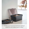 image:imageYAMAZAKI Home Tower Airtight Pet Food Storage Container  Cat And Dog Food Holder Bin With Transparent Lid And Handle  Medium  Polypropylene  8 Lbs 16 Gallons 6 QuartsWhiteBlack