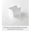 image:imageYAMAZAKI Home Tower Airtight Pet Food Storage Container  Cat And Dog Food Holder Bin With Transparent Lid And Handle  Medium  Polypropylene  8 Lbs 16 Gallons 6 QuartsWhiteWhite