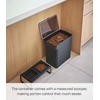 image:imageYAMAZAKI Home Tower Airtight Pet Food Storage Container  Cat And Dog Food Holder Bin With Transparent Lid And Handle  Medium  Polypropylene  8 Lbs 16 Gallons 6 QuartsWhiteBlack