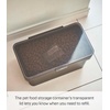 image:imageYAMAZAKI Home Tower Airtight Pet Food Storage Container  Cat And Dog Food Holder Bin With Transparent Lid And Handle  Medium  Polypropylene  8 Lbs 16 Gallons 6 QuartsWhiteBlack