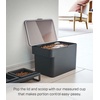 image:imageYAMAZAKI Home Tower Airtight Pet Food Storage Container  Cat And Dog Food Holder Bin With Transparent Lid And Handle  Medium  Polypropylene  8 Lbs 16 Gallons 6 QuartsWhiteBlack