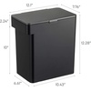 image:imageYAMAZAKI Home Tower Airtight Pet Food Storage Container  Cat And Dog Food Holder Bin With Transparent Lid And Handle  Medium  Polypropylene  8 Lbs 16 Gallons 6 QuartsWhiteBlack