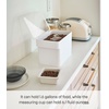 image:imageYAMAZAKI Home Tower Airtight Pet Food Storage Container  Cat And Dog Food Holder Bin With Transparent Lid And Handle  Medium  Polypropylene  8 Lbs 16 Gallons 6 QuartsWhiteWhite