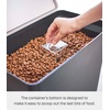 image:imageYAMAZAKI Home Tower Airtight Pet Food Storage Container  Cat And Dog Food Holder Bin With Transparent Lid And Handle  Medium  Polypropylene  8 Lbs 16 Gallons 6 QuartsWhiteBlack