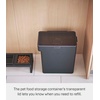 image:imageYAMAZAKI Home Tower Airtight Pet Food Storage Container  Cat And Dog Food Holder Bin With Transparent Lid And Handle  Medium  Polypropylene  8 Lbs 16 Gallons 6 QuartsWhiteBlack