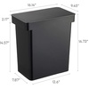 image:imageYAMAZAKI Home Tower Airtight Pet Food Storage Container  Cat And Dog Food Holder Bin With Transparent Lid And Handle  Medium  Polypropylene  8 Lbs 16 Gallons 6 QuartsWhiteBlack