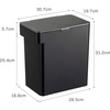 image:imageYAMAZAKI Home Tower Airtight Pet Food Storage Container  Cat And Dog Food Holder Bin With Transparent Lid And Handle  Medium  Polypropylene  8 Lbs 16 Gallons 6 QuartsWhiteBlack