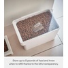 image:imageYAMAZAKI Home Tower Airtight Pet Food Storage Container  Cat And Dog Food Holder Bin With Transparent Lid And Handle  Medium  Polypropylene  8 Lbs 16 Gallons 6 QuartsWhiteWhite