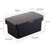 image:imageYAMAZAKI Home Tower Airtight Pet Food Storage Container  Cat And Dog Food Holder Bin With Transparent Lid And Handle  Medium  Polypropylene  8 Lbs 16 Gallons 6 QuartsWhiteBlack
