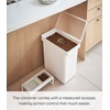 image:imageYAMAZAKI Home Tower Airtight Pet Food Storage Container  Cat And Dog Food Holder Bin With Transparent Lid And Handle  Medium  Polypropylene  8 Lbs 16 Gallons 6 QuartsWhiteWhite