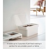 image:imageYAMAZAKI Home Tower Airtight Pet Food Storage Container  Cat And Dog Food Holder Bin With Transparent Lid And Handle  Medium  Polypropylene  8 Lbs 16 Gallons 6 QuartsWhiteWhite