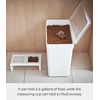 image:imageYAMAZAKI Home Tower Airtight Pet Food Storage Container  Cat And Dog Food Holder Bin With Transparent Lid And Handle  Medium  Polypropylene  8 Lbs 16 Gallons 6 QuartsWhiteWhite