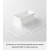 image:imageYAMAZAKI Home Tower Airtight Pet Food Storage Container  Cat And Dog Food Holder Bin With Transparent Lid And Handle  Medium  Polypropylene  8 Lbs 16 Gallons 6 QuartsWhiteWhite