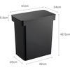 image:imageYAMAZAKI Home Tower Airtight Pet Food Storage Container  Cat And Dog Food Holder Bin With Transparent Lid And Handle  Medium  Polypropylene  8 Lbs 16 Gallons 6 QuartsWhiteBlack