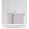 image:imageYAMAZAKI Home Tower Airtight Pet Food Storage Container  Cat And Dog Food Holder Bin With Transparent Lid And Handle  Medium  Polypropylene  8 Lbs 16 Gallons 6 QuartsWhiteWhite