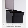 image:imageYAMAZAKI Home Tower Airtight Pet Food Storage Container  Cat And Dog Food Holder Bin With Transparent Lid And Handle  Medium  Polypropylene  8 Lbs 16 Gallons 6 QuartsWhiteBlack