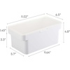 image:imageYAMAZAKI Home Tower Airtight Pet Food Storage Container  Cat And Dog Food Holder Bin With Transparent Lid And Handle  Medium  Polypropylene  8 Lbs 16 Gallons 6 QuartsWhiteWhite