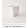 image:imageYAMAZAKI Home Tower Airtight Pet Food Storage Container  Cat And Dog Food Holder Bin With Transparent Lid And Handle  Medium  Polypropylene  8 Lbs 16 Gallons 6 QuartsWhiteWhite