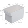 image:imageYAMAZAKI Home Tower Airtight Pet Food Storage Container  Cat And Dog Food Holder Bin With Transparent Lid And Handle  Medium  Polypropylene  8 Lbs 16 Gallons 6 QuartsWhiteWhite