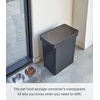image:imageYAMAZAKI Home Tower Airtight Pet Food Storage Container  Cat And Dog Food Holder Bin With Transparent Lid And Handle  Medium  Polypropylene  8 Lbs 16 Gallons 6 QuartsWhiteBlack