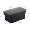 image:imageYAMAZAKI Home Tower Airtight Pet Food Storage Container  Cat And Dog Food Holder Bin With Transparent Lid And Handle  Medium  Polypropylene  8 Lbs 16 Gallons 6 QuartsWhiteBlack