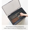image:imageYAMAZAKI Home Tower Airtight Pet Food Storage Container  Cat And Dog Food Holder Bin With Transparent Lid And Handle  Medium  Polypropylene  8 Lbs 16 Gallons 6 QuartsWhiteBlack